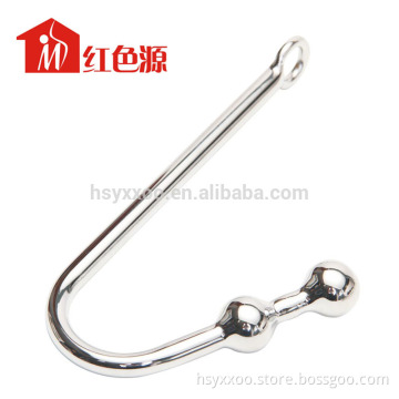 Bondage for beginner 2-Balls metal Anal Hook butt plug sex toys for adult